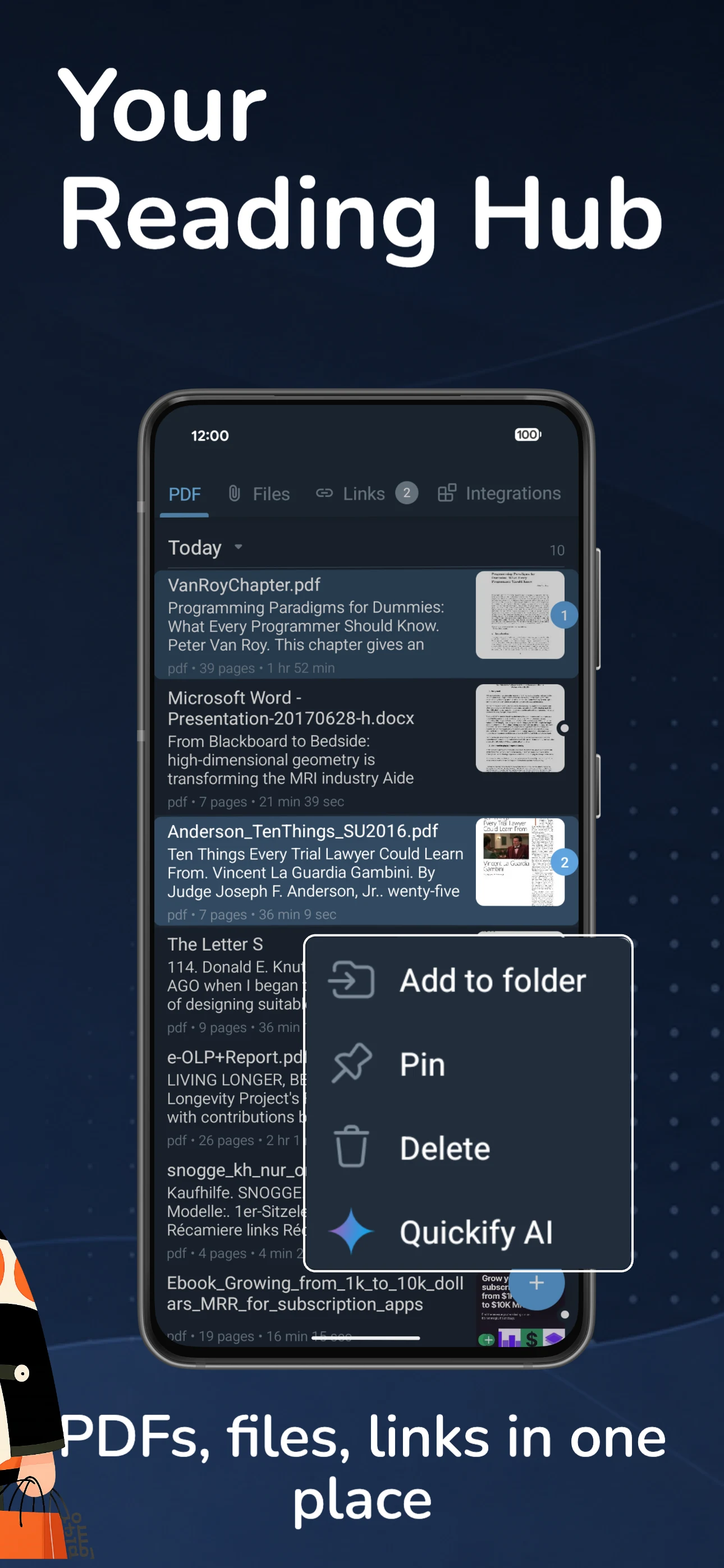 Quickify: AI PDF Reader & TTS screenshot